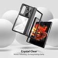 thumbnail image 2 of CCSamll for Samsung Galaxy Z Fold 6 Case Clear with Spring Hinge Cover, Slim Thin Phone Case Built-in Screen Protector Full-Body Shockproof Protective Cover for Galaxy Z Fold 6 RD Black, 2 of 6