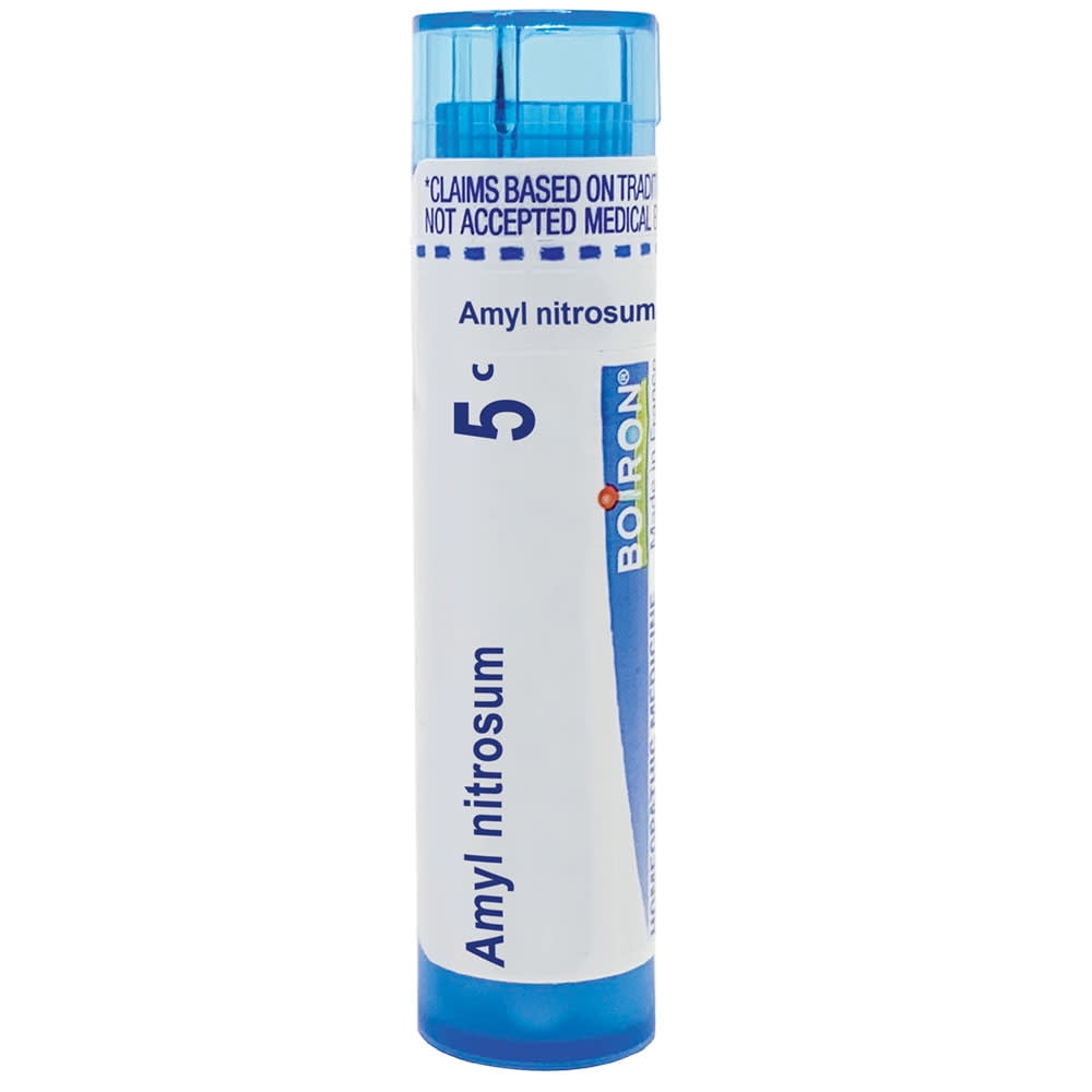 Boiron Amyl Nitrosum 5C, Homeopathic Medicine for Hot Flash Followed By Cold Sweats, 80 Pellets