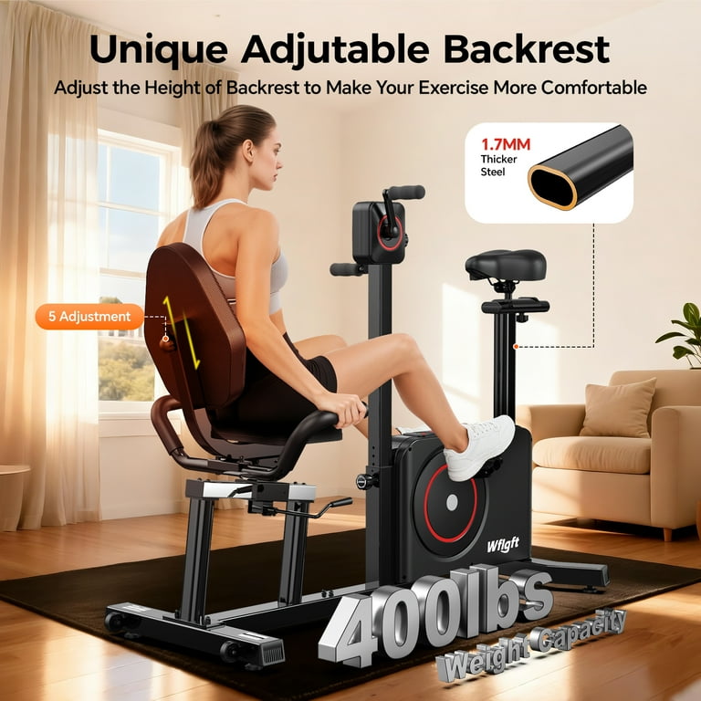 Pooboo Fitness Recumbent Exercise Bike, Back-friendly, Magnetic
