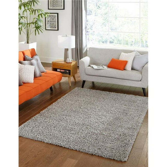 Unique Loom 3128010 12 x 15 ft. Solid Shag Rectangular Rug, Cloud Gray