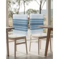 thumbnail image 4 of nqOlkjepod Blue Ombre Stripe Chair Covers Set of 8, Decorative Chair Back Cover, Farmhouse Striped Gradient Dining Room Chair Slipcovers Removable Chair Protectors Covers for Party Banquet, 4 of 7