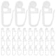thumbnail image 1 of 50 ganchos especiales para cortinas de cama, accesorios para colgar cortinas, anillos para cortinas, rollos de cortina universales, ganchos para cortinas corredizas con riel de bolas (blanco), 1 of 7