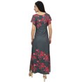 thumbnail image 6 of Bimba Women's Sleeve Maxi Dress Floral Printed Georgette Summer Wear-8, 6 of 7