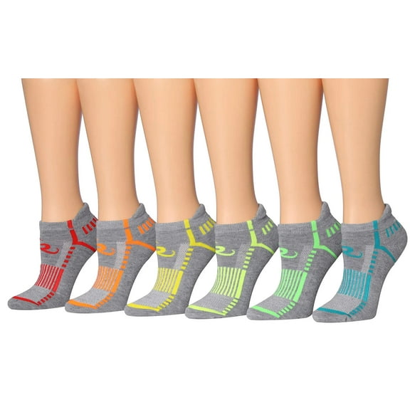 Ronnox Women's 6-Pairs Low Cut Running & Athletic Performance Tab Socks