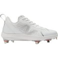 thumbnail image 2 of New Balance Women's Romero Duo Metal Fastpitch Softball Cleats White/Silver 7, 2 of 6