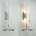 thumbnail image 5 of Sconce Light Fixture Bathroom , Elegant Alabaster Elongated Sconce, 5 of 9