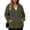 13 Army Green, variant on Gleelist Plus Size Hoodies For Women Lightweight Long Sleeve Zip Up Hooded Sweatshirt Trendy Ribbed Knit Jackets With Pockets XL-5XL