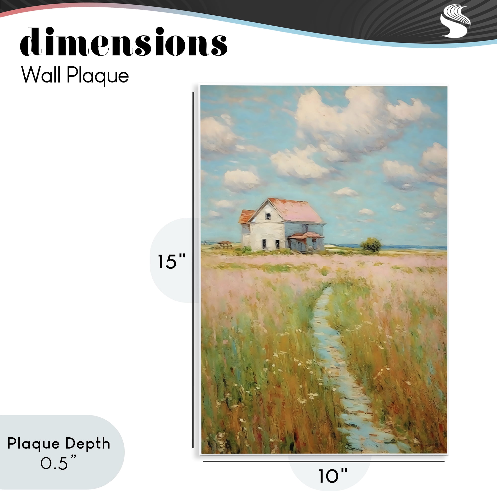 Stupell Industries House in Field of Flowers Wall Plaque Art, design by Creative Studio