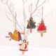 thumbnail image 3 of 4 piezas decoración navideña hierro forjado pintado a mano retro país pintado ángel colgante JAMW Sencillez, 3 of 5