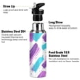 thumbnail image 3 of Yayeee 20oz Insulated Water Bottle Double Wall Stainless Steel with Flip Straw Lid, Purple Drawing, 3 of 7