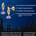 thumbnail image 2 of Gem Stone King 10K Yellow Gold Blue Tanzanite and Lab Grown Diamond Stud Dangle Earrings for Women | 0.55 Cttw | Gemstone December Birthstone | Marquise 6X3MM, 2 of 6
