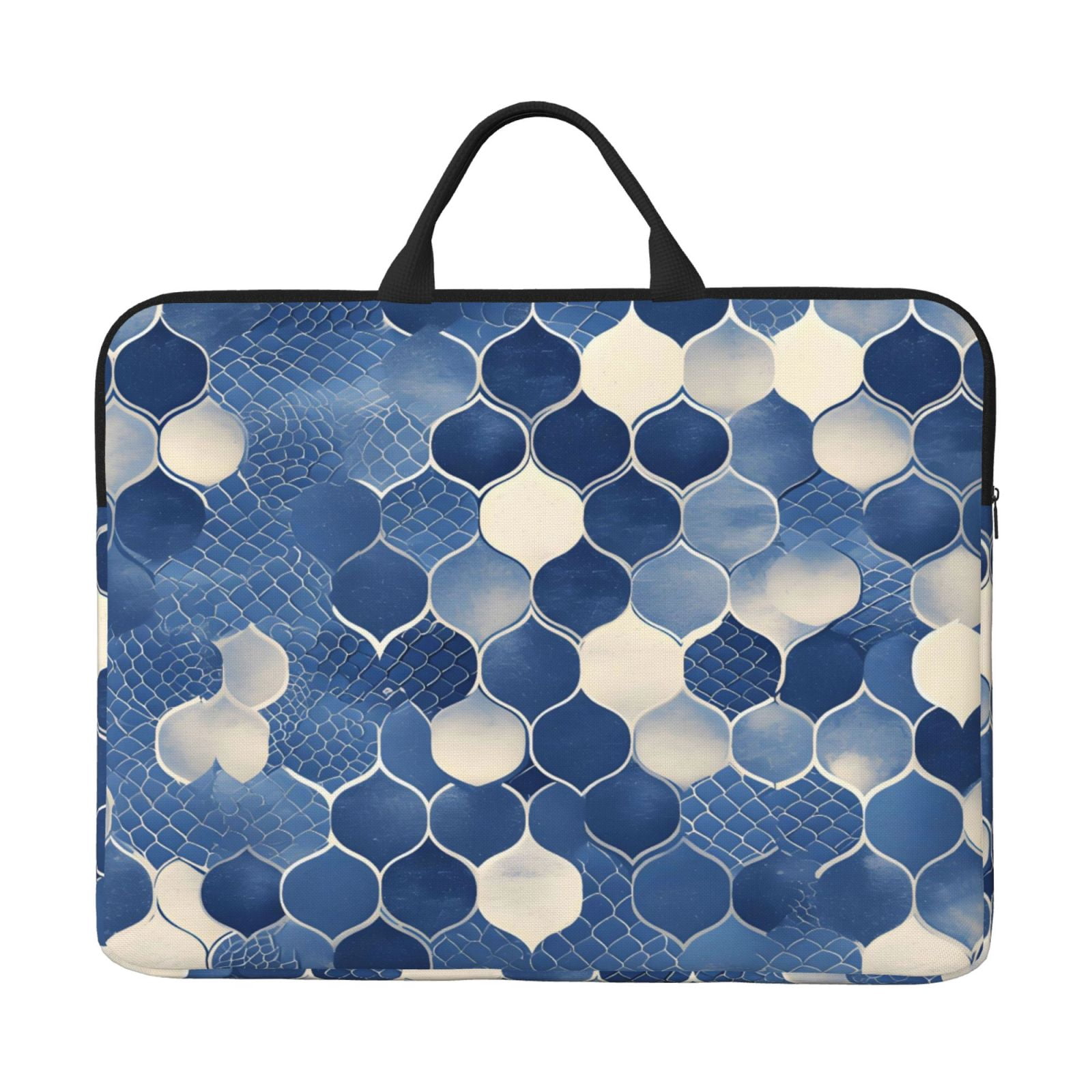 Laptop Sleeve Bag For Women Men 14inch Waterproof Durable Protective Computer Carrying Cover Handle Laptop Case Bag Snake Skin Print Style Doderblue_4
