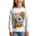 thumbnail image 3 of DISNIMO Butterfly Sunflower Long Sleeve Shirt for Boys Crewneck T-Shirt for Boys Tshirts Soft Fall Shirts for Girls Size 9-10 Outfits Long Sleeve Tops for Girls ClothesSportswear, 3 of 7