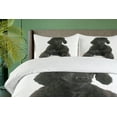 thumbnail image 4 of Ambesonne Poodle Duvet Cover Sets, Fluffy Purebred Animal Love, 2-King, Dark Grey White, 4 of 7