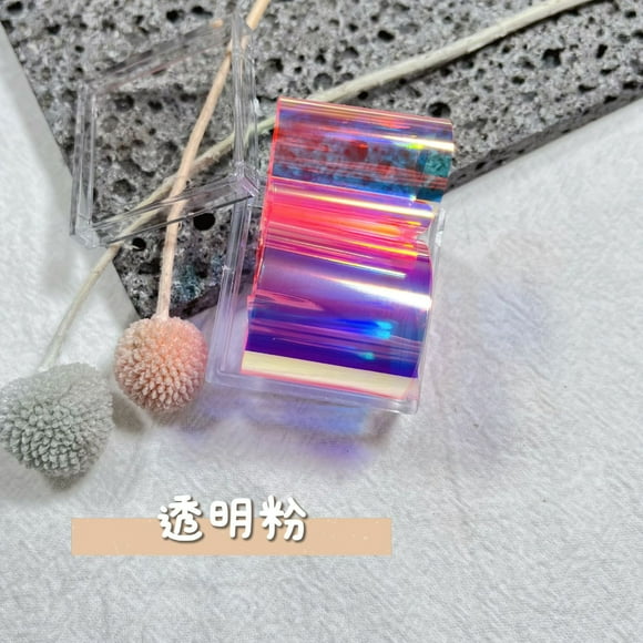 Glass Paper Nail Design Sticker Shinning Reflective Mirror Design Broken Glass Nail Design Stickers Iridescent Glass Paper Nail Decal