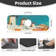 thumbnail image 2 of Logiee Colorful Greek Windmills Print Kitchen Sink Splash Guard Faucet Mat for Splash Guard Behind Faucet Drip Catcher for Kitchen,Bathroom,Sink Mat,Dish Drying Mat,Bathroom-15" X 5.5", 2 of 7