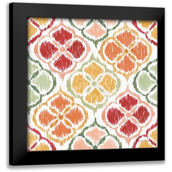 Grove, Beth 12x12 Black Modern Framed Museum Art Print Titled - Harvest Bouquet Pattern VA