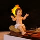 thumbnail image 5 of Decoraciones navideñas, adornos navideños, regalos navideños. Decoraciones navideñas con luz. Figura del Santo Niño sentado. Escultura de resina para escritorio. Estatua del personaje., 5 of 7
