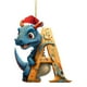 thumbnail image 1 of pstuiky Colgante navideño con letras de dinosaurio para bebé acrílico plano para árbol de Navidad decoración del hogar, 1 of 1