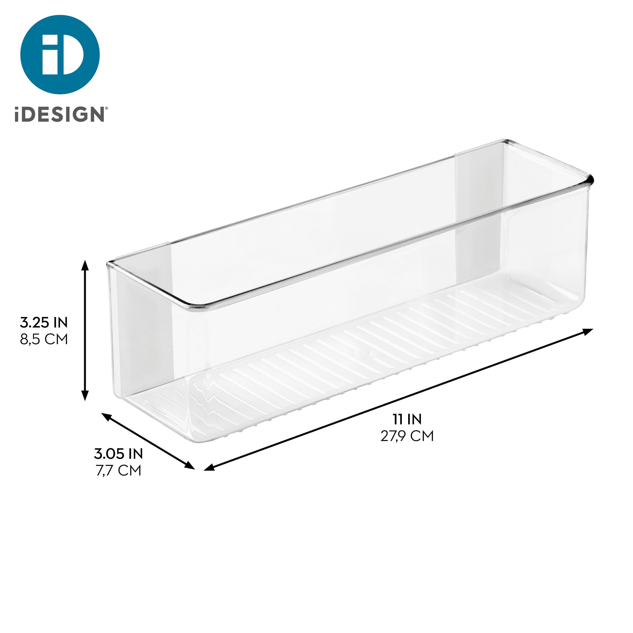iDesign Adhesive Organizer Bin - Damage-Free Hanging for Kitchen, Bathroom, Office, Bedroom, and Craft Room