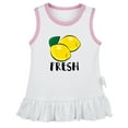 thumbnail image 2 of iDzn Lemon Fresh Lemonade Novelty Dresses For Baby, Newborn Babies Skirts, Infant Princess Dress, 0-24M Kids Graphic Clothes (White Sleeveless Dresses, 18-24 Months), 2 of 4