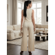 thumbnail image 3 of Conjunto 2 Piezas Elegante, Top Ajustado con Botones y Pantalón Palazzo con Rayas, Look Chic y Estilizado para Mujer, 3 of 5
