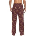 thumbnail image 4 of FORMRS Mens Pajama Pants with Pockets Sleepwear Lounge Bottoms Sizes S-2XL, Circular Gold Pattern, 4 of 7