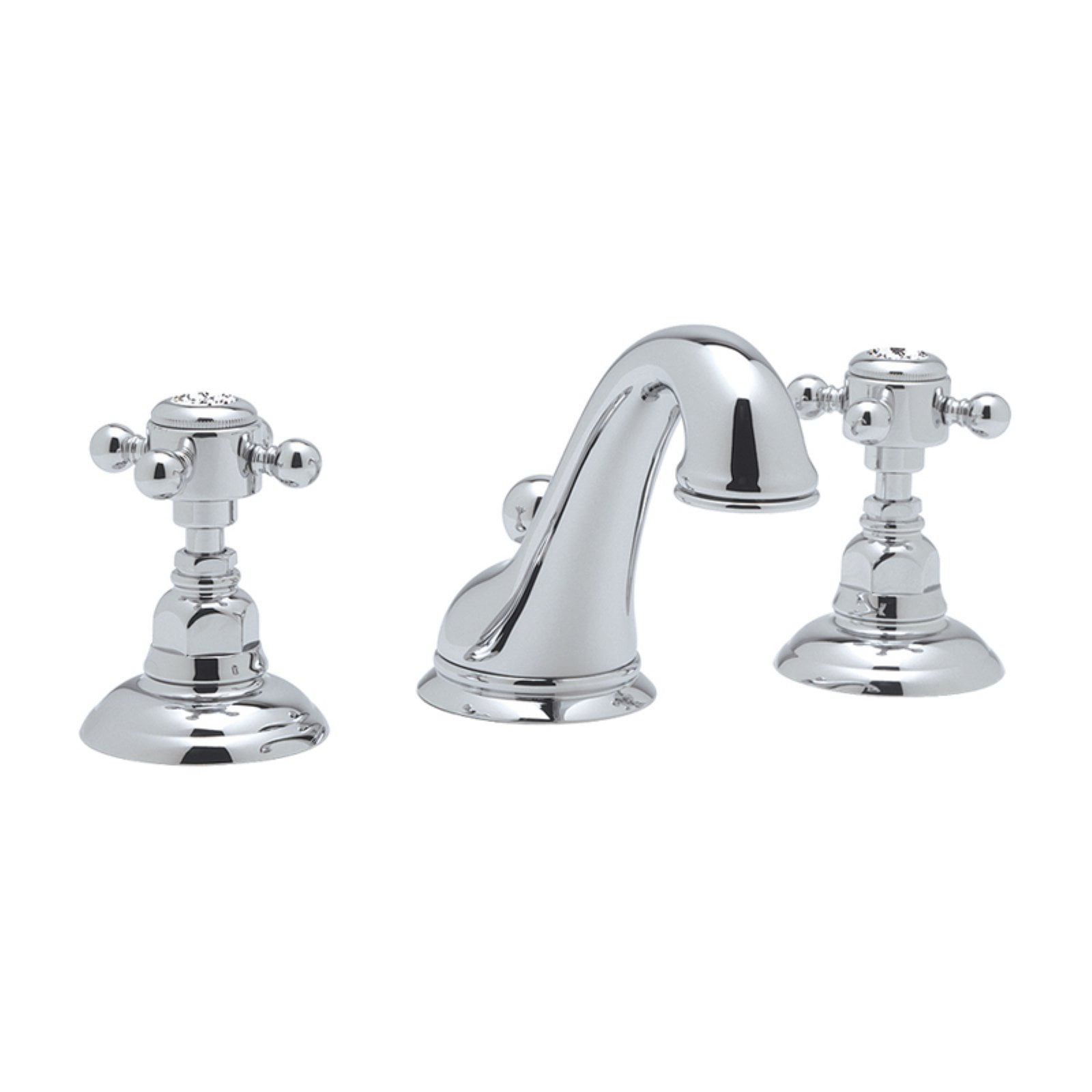 Rohl A1884XCAPC Country Bath Tub Filler Faucet with Swarovski Crystal Cross  Handles, Polished Chrome キッチン