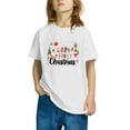 thumbnail image 3 of Zwiiyzr 3-14Y Toddler Boy Girls Christmas Shirts Short Sleeve Round Neck Tees T-Shirt Christmas Graphic Tees Holiday Tops Toddler To Big Kids White, 3 of 5