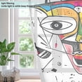 thumbnail image 4 of Doodle Face Abstract Blackout Curtains 63 inch Length 2 Panels Window Decoration Curtains for Bedroom Living Room, 4 of 6
