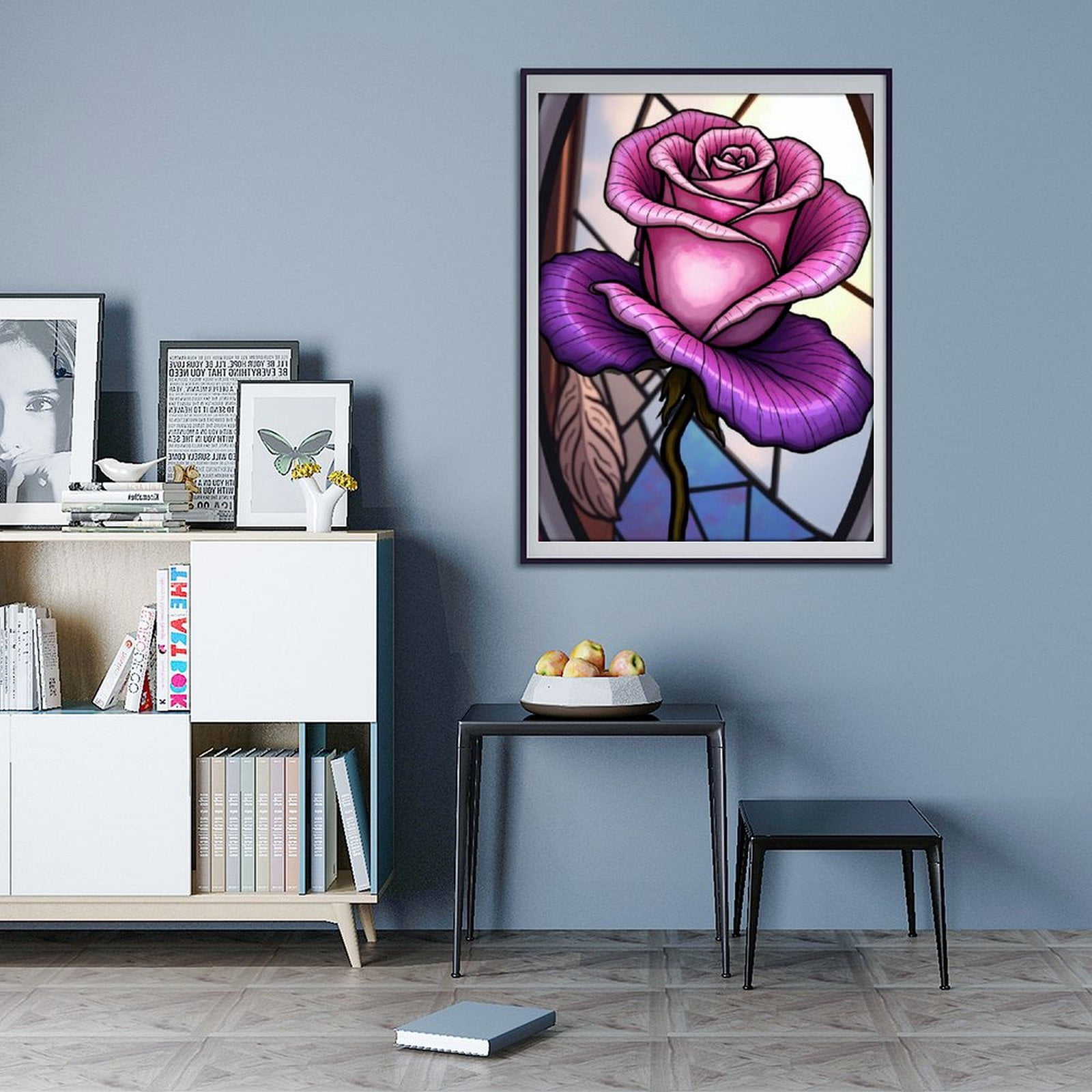 Diamond Art Kit for Adults, Abstract Rose Print No.68 Diamond Painting for Adults Beginners, 5D DIY Diamond Art Painting Kits, Colorful Diamond Painting Craft for Home Decor 12x16