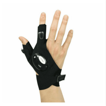 

Half Finger Breathable Velcro Gloves with LED Lights for Ourdoor Camping Biking Maintenance