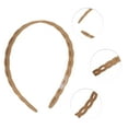 thumbnail image 2 of Unique Bargains 1 Pc Classic Elegant Frosted Chain Hairband for Women for Girls 5.51"x4.72" Brown, 2 of 4