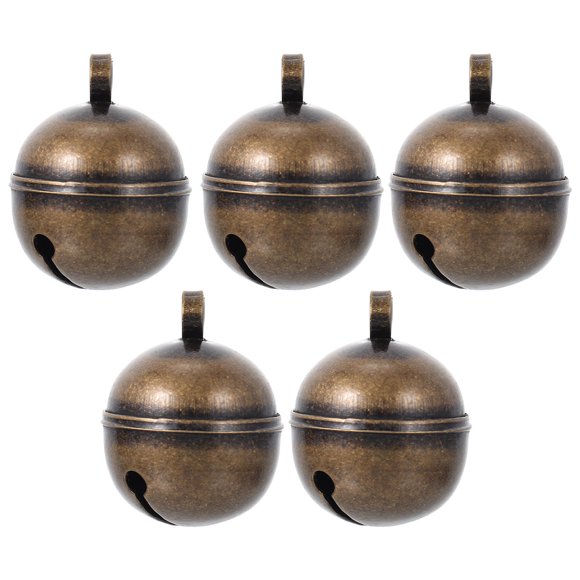 Milisten 5Pcs Metal Bells Decorative Golden Key Chain Ornaments for Pet Owners