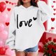thumbnail image 4 of Sudadera con capucha y estampado de corazón de San Valentín, sudadera de manga larga para niños y niñas, chaqueta para niñas de talla mediana y grande., 4 of 7