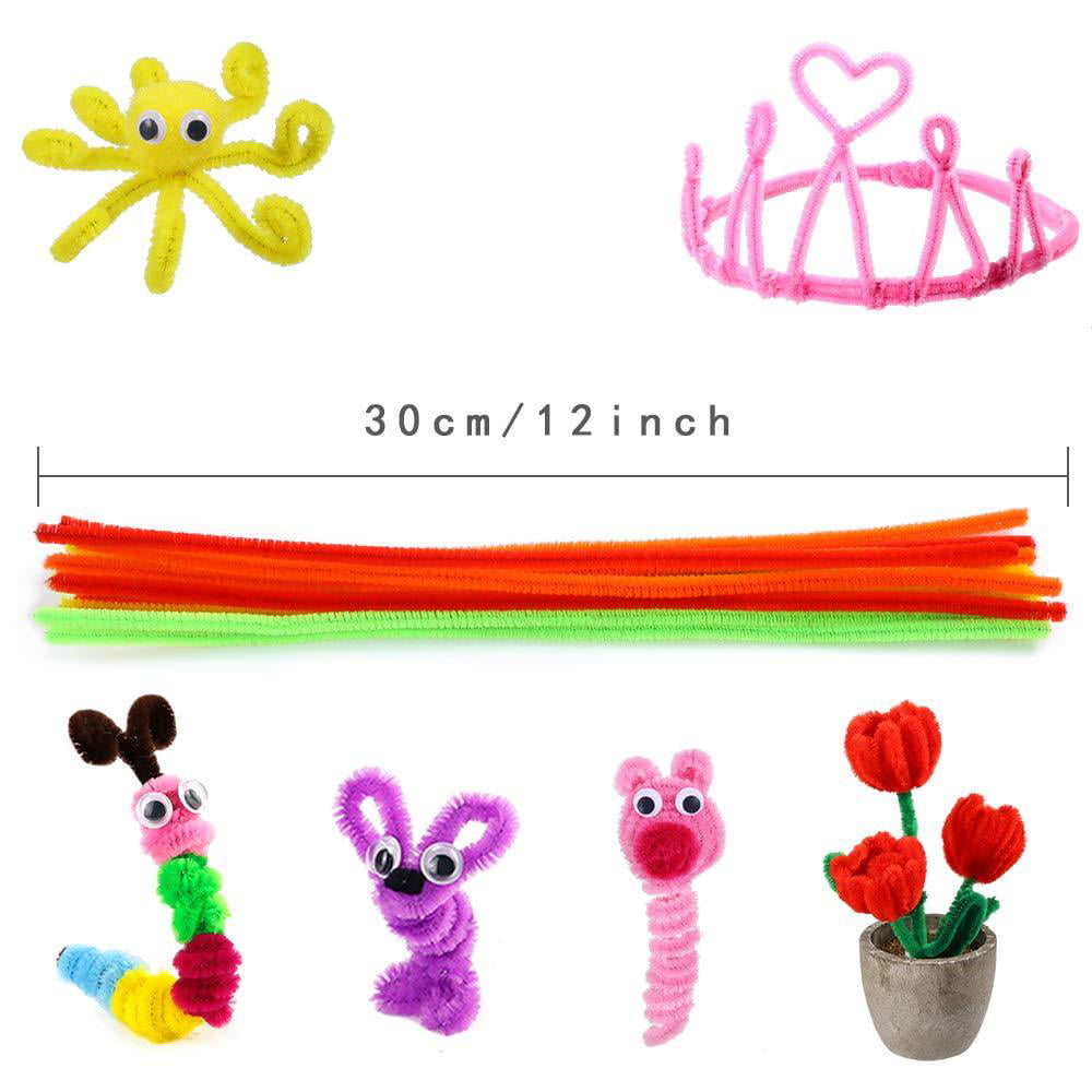 Caydo 500 Pieces Chenille Stems Pipe Cleaners 6 mm x 12 Inch for DIY Art Craft 
