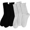 thumbnail image 5 of Ruffle Socks Women - Turn-Cuff Frilly Sock - Lightweight Cotton Socks, 5 of 6