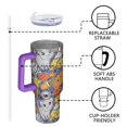 thumbnail image 4 of Halloween Cute Icons Collage Pattern Tumbler with Handle and Lid,40oz Double Wall Vacuum Insulated Tumbler,Cups Gift for Women and Men, 4 of 7