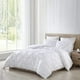 thumbnail image 5 of Juego de edredón de 3 piezas con pliegues, juego de cama de microfibra suave lavada con flecos para hotel, dormitorio, habitación de invitados (Queen, blanco), 5 of 5