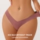 thumbnail image 5 of Conjunto de 3 piezas Braguitas de seda helada de algodón sin dejar marcas para mujer Braguitas de mujer con borde en forma de V, 5 of 5