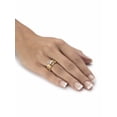 thumbnail image 3 of PalmBeach Jewelry Round Cubic Zirconia 3-Piece Twisted Wedding Ring Set 1.90 TCW in 18k Gold-Plated or Sterling Silver, 3 of 5