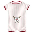 thumbnail image 3 of Newborn & Infant Colosseum White Wisconsin Badgers Pinstripe Dusty Romper, 3 of 3