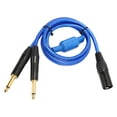 thumbnail image 1 of Cable XLR A Doble De 6,35 Mm, XLR Macho A Cable Dual De 1/4 De Pulgada Plug And Play Baja Pérdida De Señal Para Mezcladores Para Micrófono Para KTV, 1 of 7