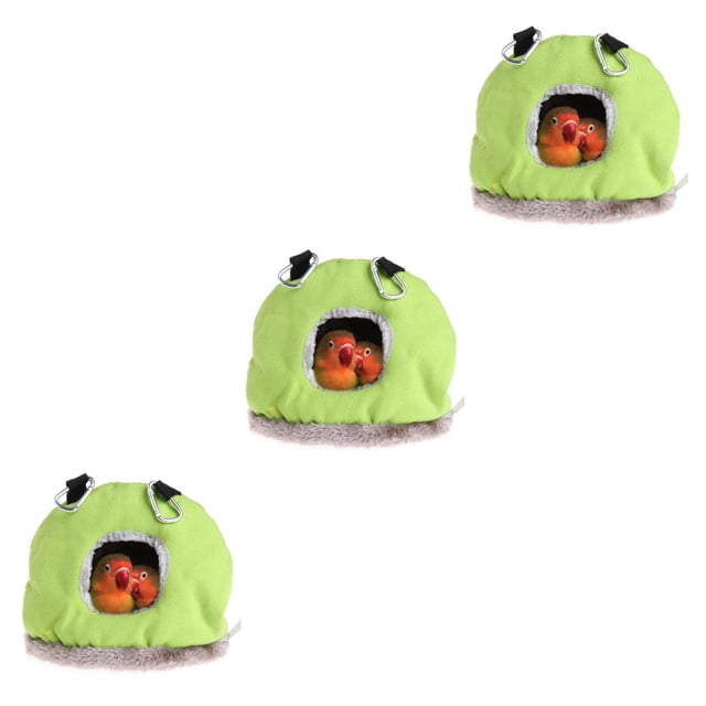 Greeniant Bonita jaula para pájaros en casa para mascotas, nido de animales pequeños, hamaca colgante de felpa, cama cálida para otoño e Type4 NO4