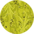 thumbnail image 1 of Ahgly Company Machine Washable Indoor Round Transitional Pistachio Green Area Rugs, 3' Round, 1 of 7