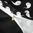 thumbnail image 4 of Homewish Simple Halloween Ghost Duvet Cover Queen,Silhouette Pattern Queen Bedding,Black White,Black Reversible,3-Piece,1 Duvet Cover and 2 Pillowcases, 4 of 6