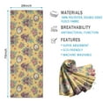 thumbnail image 2 of Yellow Highland Cow Flower Pattern Hot Yoga Mat Towel Non Slip for Hot Yoga - Quick-Drying Yoga Mat Cover with 4 Corner Pockets with Travel Bag - Hot Yoga Towel Non Slip 70"x26", 2 of 6