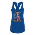 thumbnail image 3 of Dean Russo In My Mind Dog Lover Ladies Racerback Tank Top, Royal, Large, 3 of 6