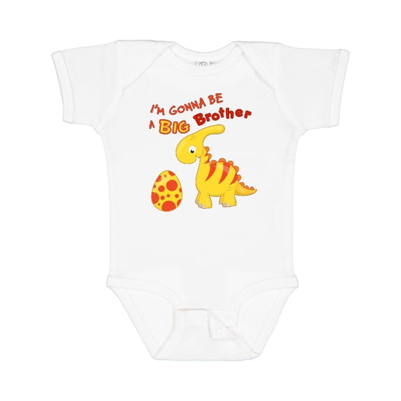 Inktastic I'm Gonna Be a Big Brother-dino Boys Baby Bodysuit