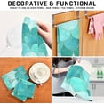 thumbnail image 7 of Dreamtimes Teal Mermaid Fish Scale Wave Kitchen Towel, Dish Towels Quick Drying Tea Towels Absorbent Hand Towels for Kitchen Sink Dinner Table 28 x 18 Inches, Set of 6, 7 of 7